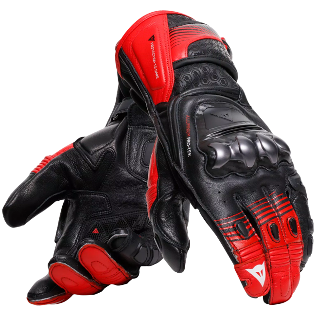 Guantes de cuero para moto Dainese Fiero Racing | Hombre | Negro/Rojo | 2018100025A7700 