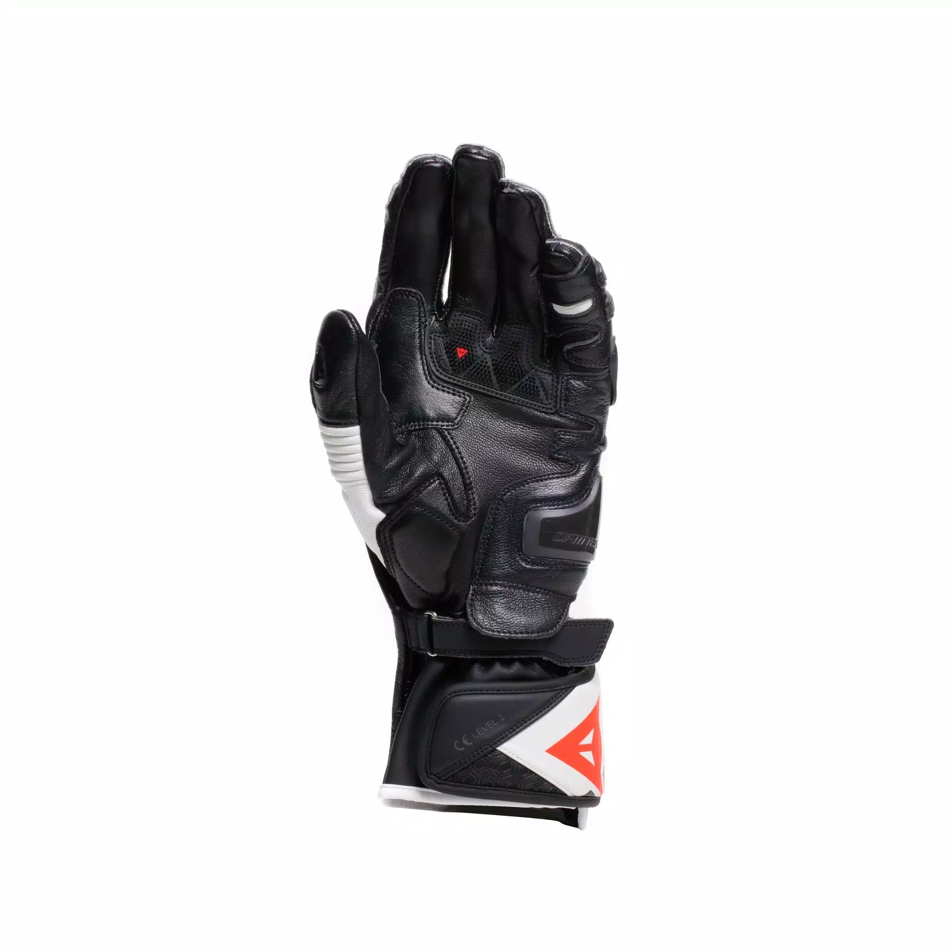 Guantes de cuero para moto Dainese Fiero Racing | Hombre | Negro/Blanco | 2018100025N3200 