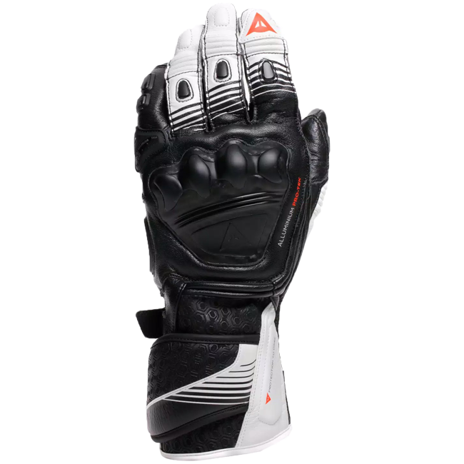 Guantes de cuero para moto Dainese Fiero Racing | Hombre | Negro/Blanco | 2018100025N3200 