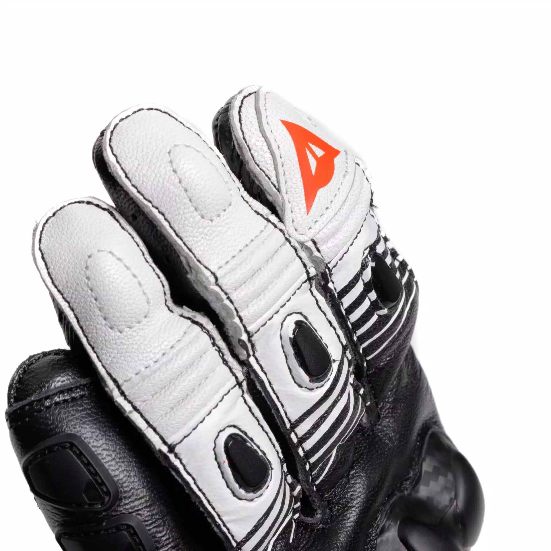 Guantes de cuero para moto Dainese Fiero Racing | Hombre | Negro/Blanco | 2018100025N3200 