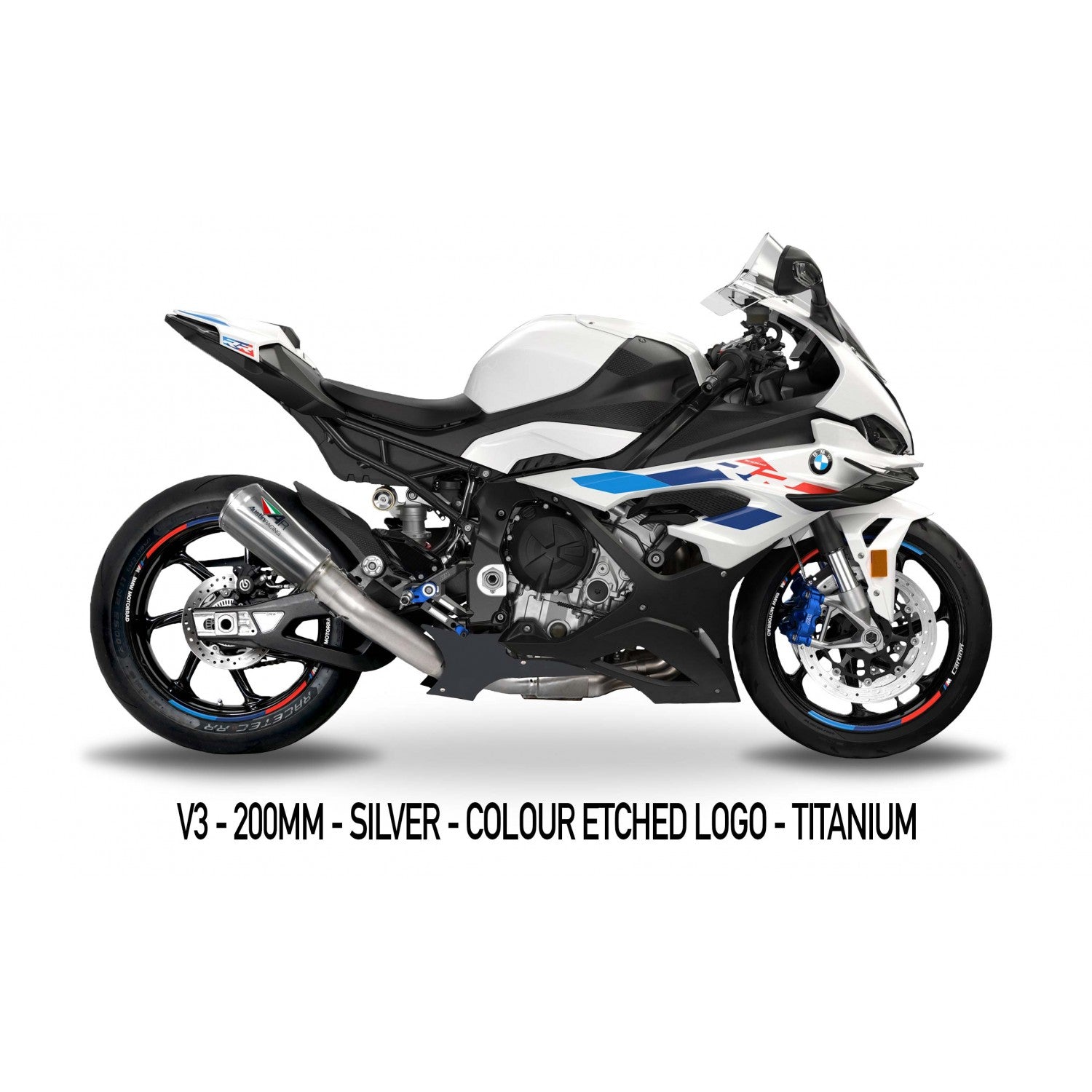 Austin Racing Slip-On (GP1R/GP2R/V3) + tubo de reemplazo de catalizador BMW S1000RR K67 (19-25) 