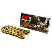 Cadena EK 525 ZVX3 Gold/Gold NX-Ring abierta con eslabón de remache – 84 a 146 eslabones 