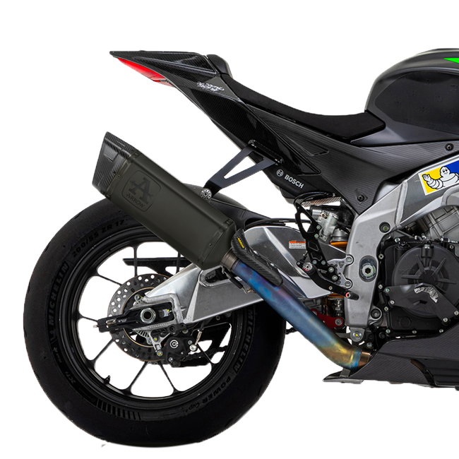 Kit de Escape Arrow Slip-On Pista Acero Inoxidable Oscuro Aprilia RSV4 1100 Factory (19-20) 71002PTN 