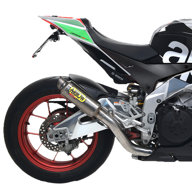 Kit de escape Arrow Slip-On GP2 de titanio para Aprilia RSV4/RR/RF (17-18) 71542GP 