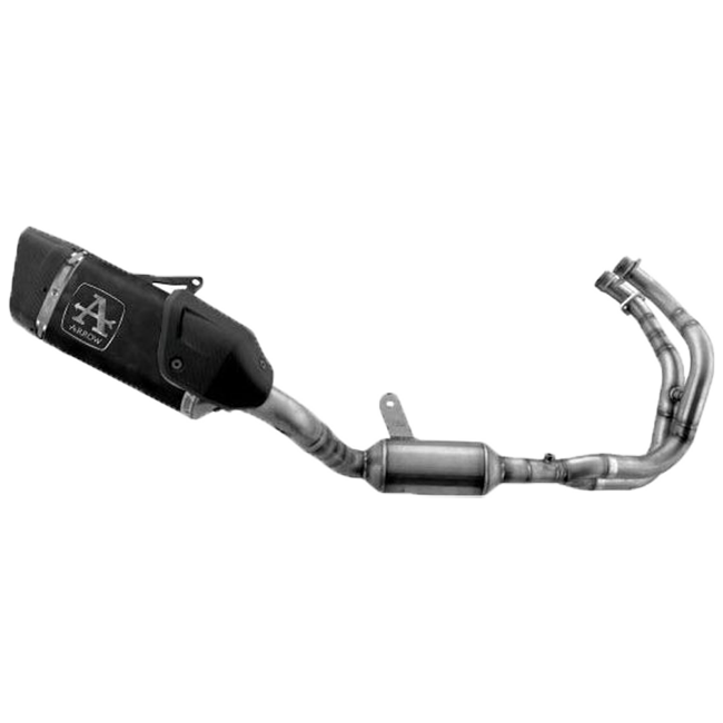 Sistema de escape completo Arrow Pista de acero inoxidable oscuro Yamaha YZF-R7 (21-25) 71958PKNW 