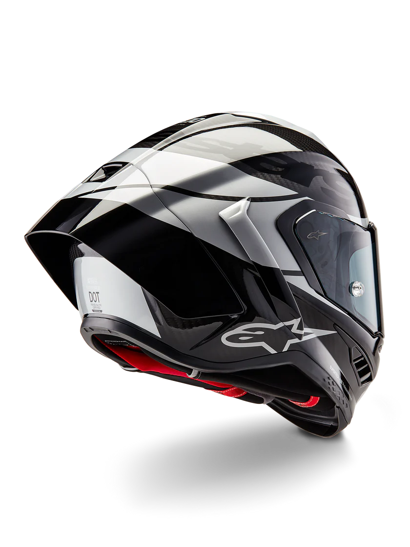 Casco de carbono Alpinestars Supertech R10 Element Carb Negro Plata 8200324-1368 