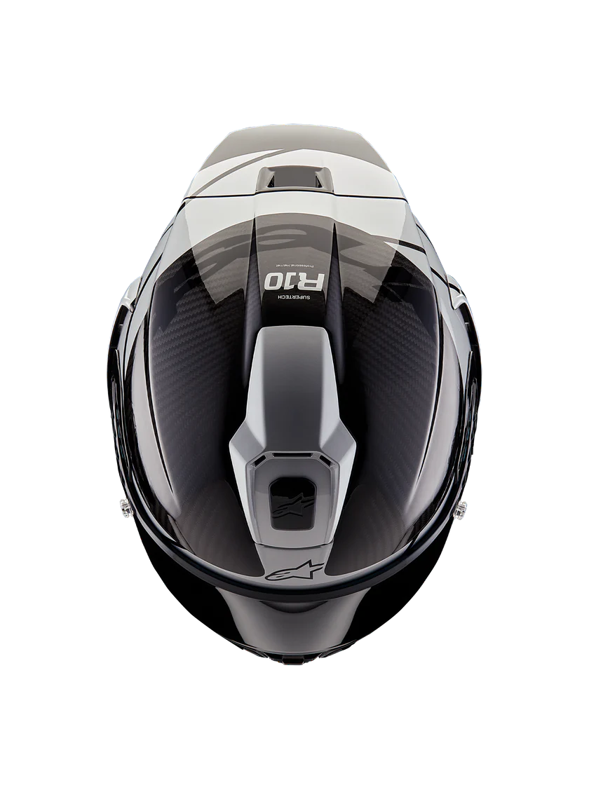 Casco de carbono Alpinestars Supertech R10 Element Carb Negro Plata 8200324-1368 
