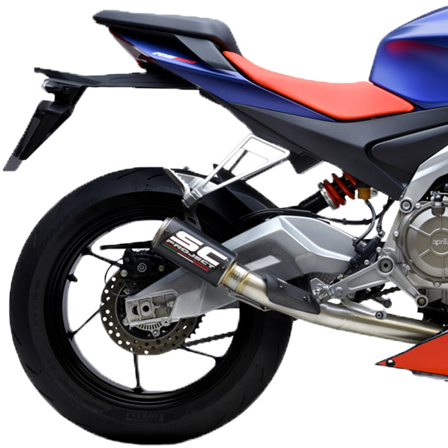 Sistema de escape completo de acero inoxidable SC-Project 2-1 CR-T para Aprilia RS 660 (20-25) 
