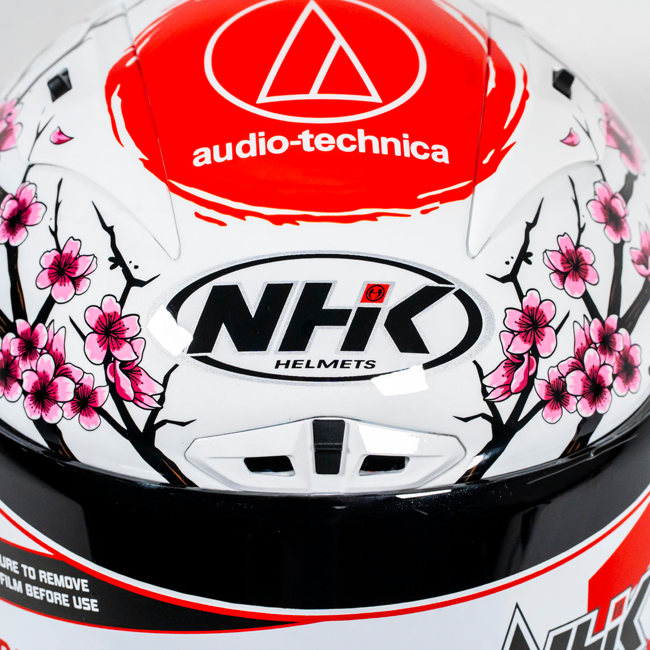 Réplica del casco NHK GP-R Tech Race Alonso López Motegi Japón 2024 