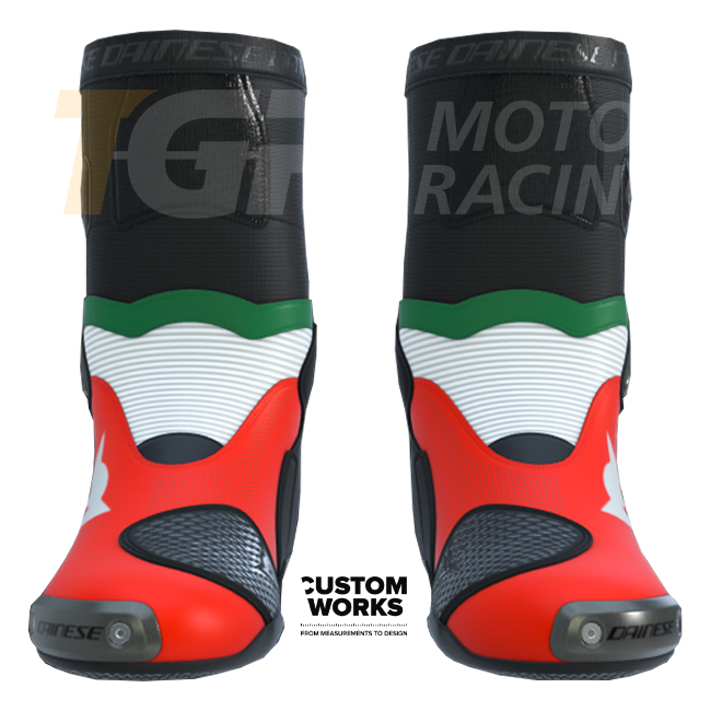 Botas de moto de carreras y carretera Dainese Axial 2 Air para hombre | Edición Italia | Custom Works 