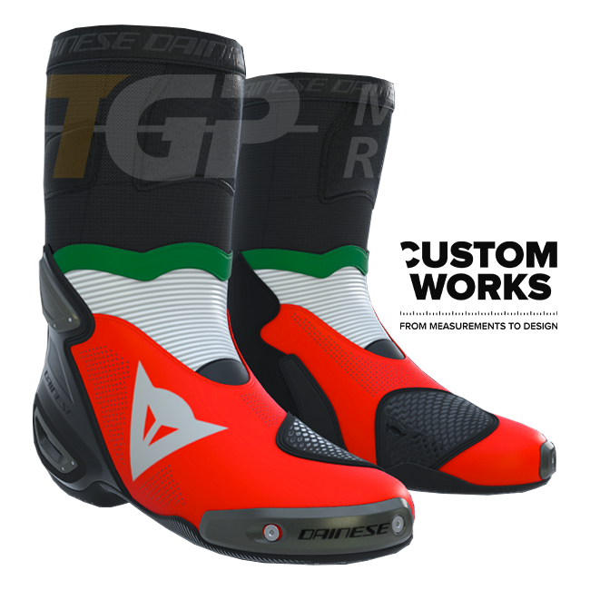 Botas de moto de carreras y carretera Dainese Axial 2 Air para hombre | Edición Italia | Custom Works 