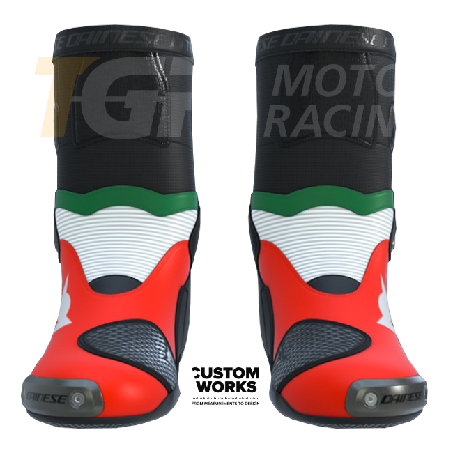 Botas de moto de carreras y calle Dainese Axial 2 para hombre | Edición Italia | Custom Works 