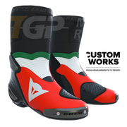 Botas de moto de carreras y calle Dainese Axial 2 para hombre | Edición Italia | Custom Works 