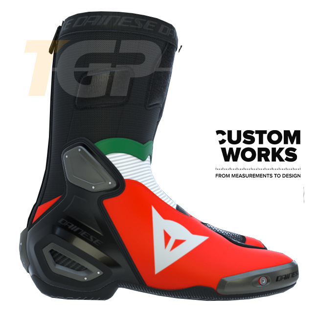 Botas de moto de carreras y calle Dainese Axial 2 para hombre | Edición Italia | Custom Works 