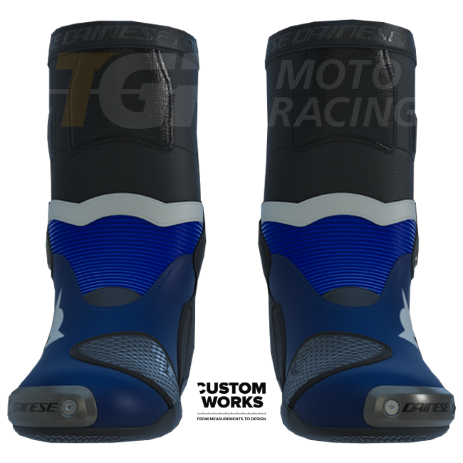 Botas de moto de carreras y calle Dainese Axial 2 Racing Prima Pramac Yamaha MotoGP Replica | Hombre | Morado / Azul Yamaha / Blanco | Custom Works 