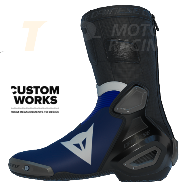 Botas de moto de carreras y calle Dainese Axial 2 Racing Prima Pramac Yamaha MotoGP Replica | Hombre | Morado / Azul Yamaha / Blanco | Custom Works 