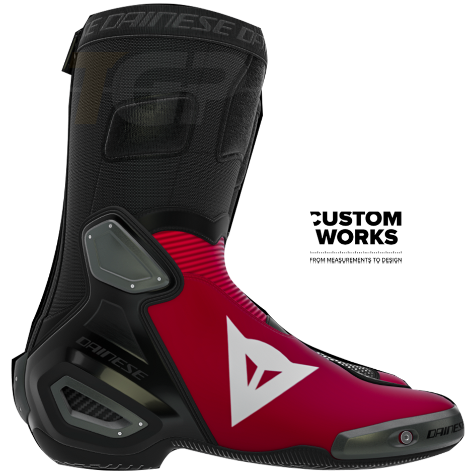 Botas de moto de carreras y calle Dainese Axial 2 Nicolò Bulega Replica 2026 | Hombre | Dainese rojo / blanco | Custom Works 
