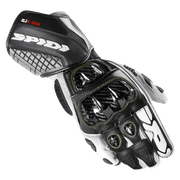 Guantes de cuero para moto Spidi Carbo Kangaroo Racing | Hombre | Negro-Blanco | A216011 