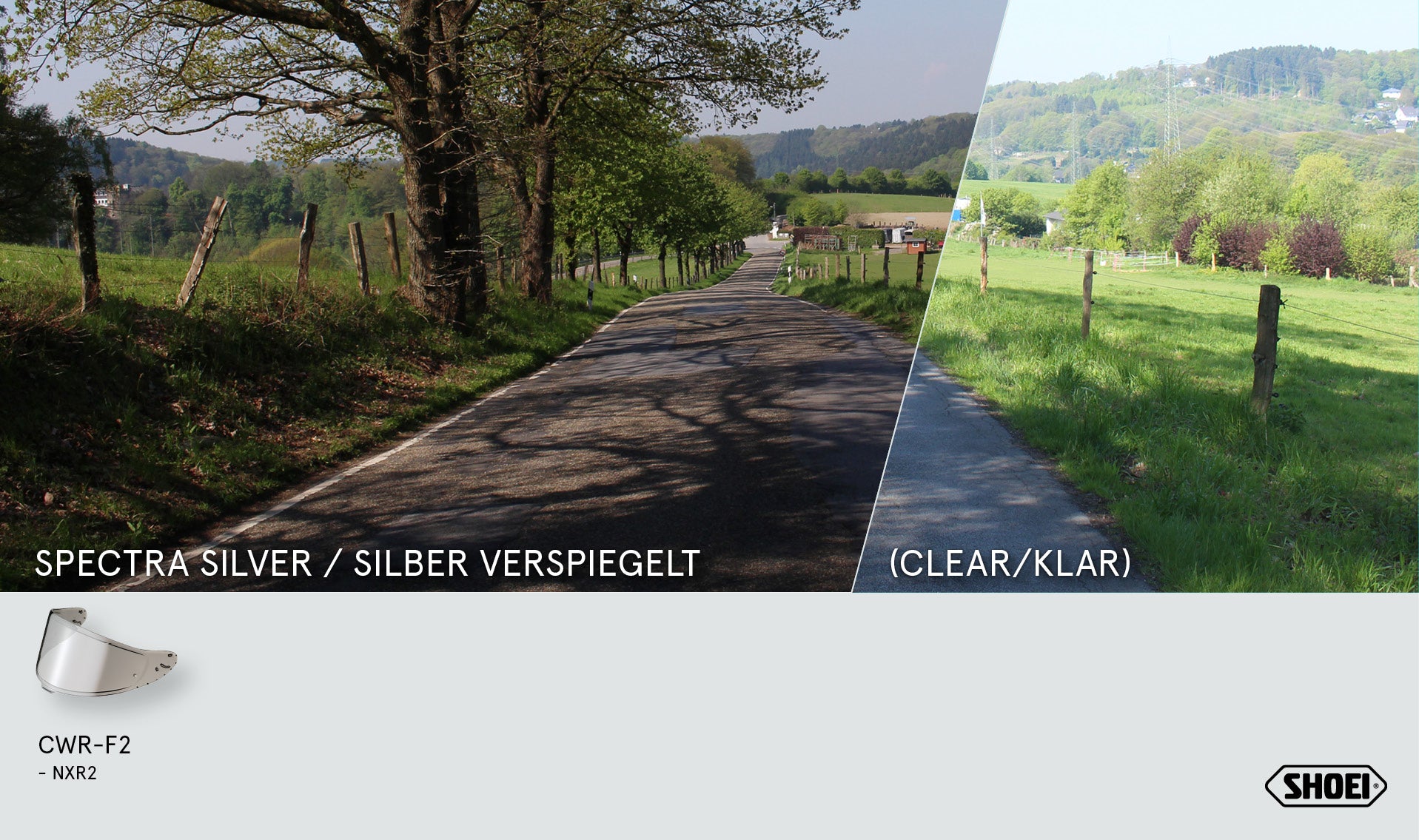 Visera Shoei X-SPR PRO (CWR-F2PN) Plata Espejada 