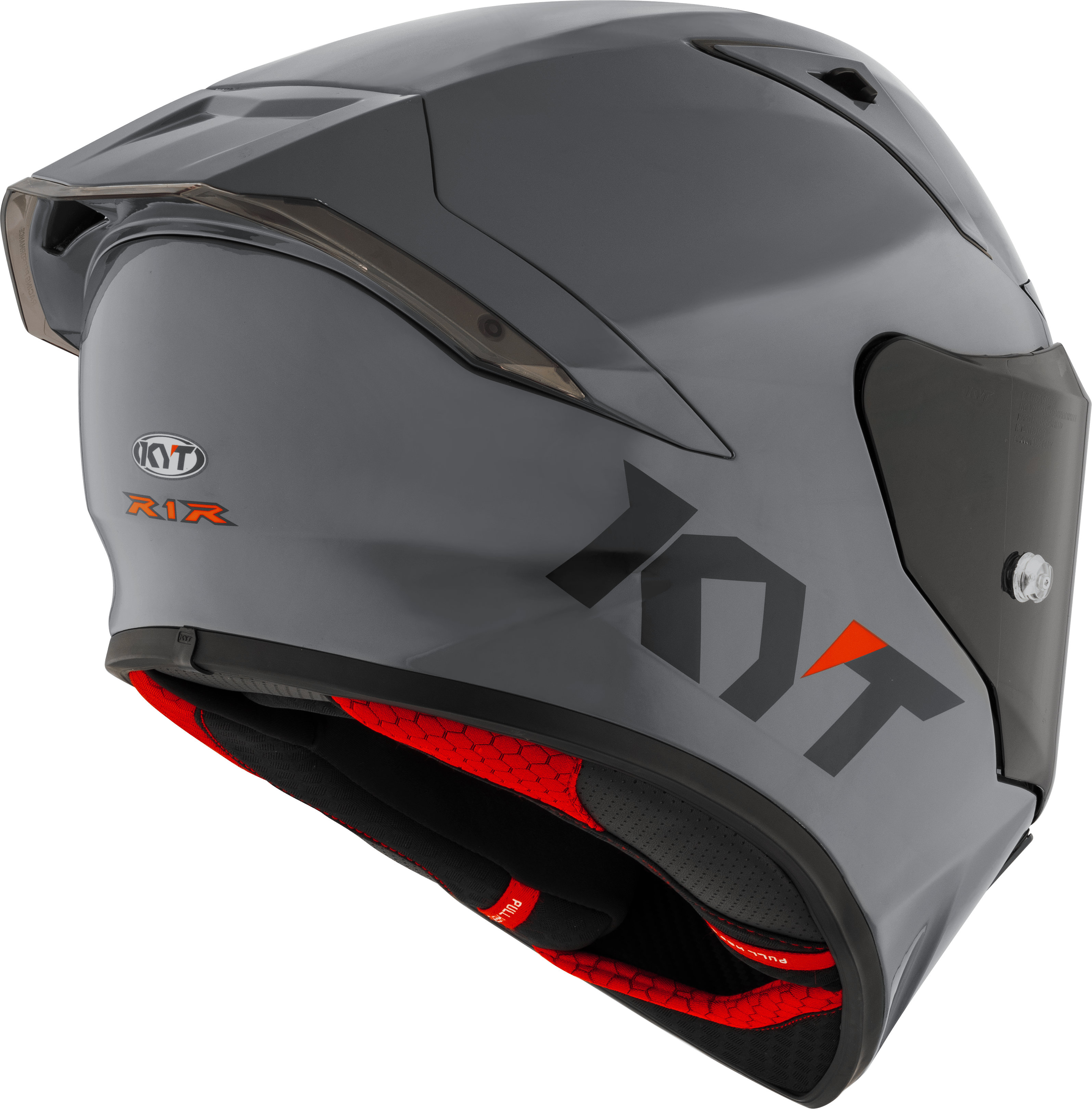 Casco de competición KYT R1R Plain gris Y6R100W1 