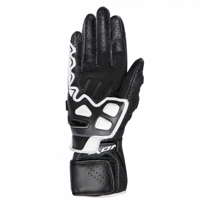 IXON GP5 Air L guantes de cuero para moto | Mujer | Blanco/Negro 