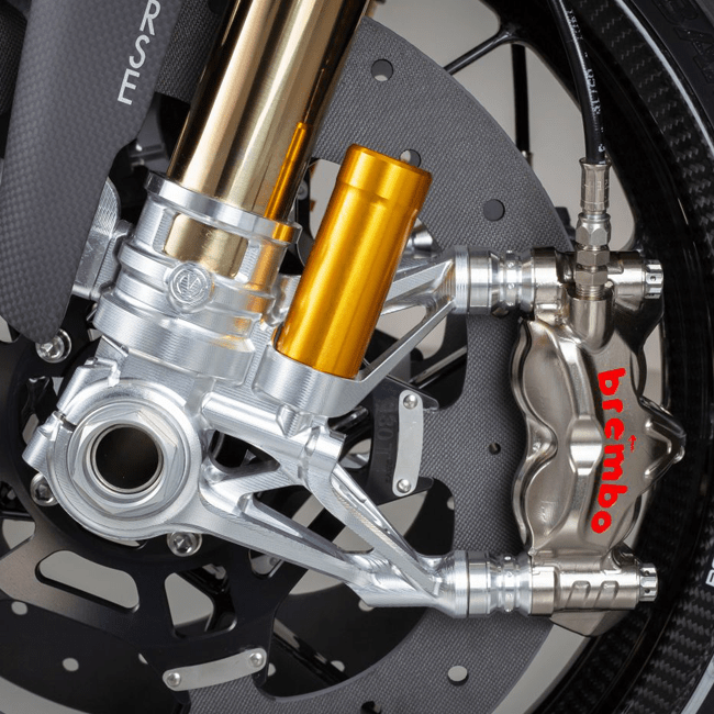 Juego de pie de horquilla CNC de 108 mm "GP Style" Motocorse Ducati Panigale V4/S/R (18-24) 