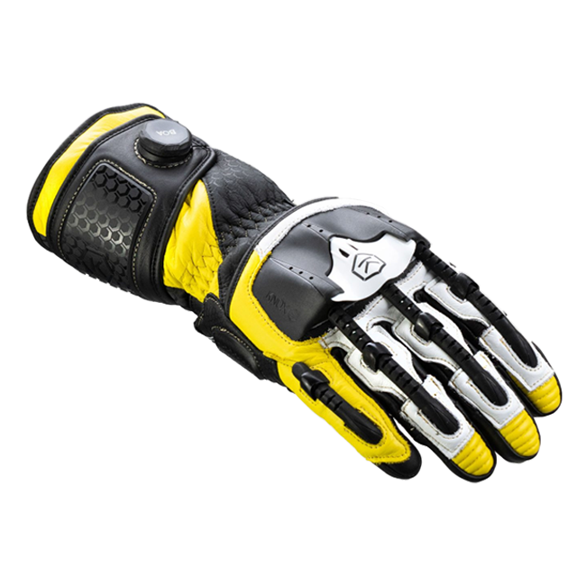 Knox Handroid MK5 guantes de cuero de carreras | Hombre | Amarillo | 11769404104 