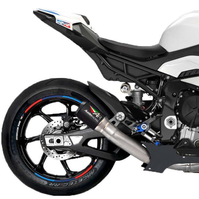 Austin Racing Slip-On (GP1R/GP2R/V3) + tubo de reemplazo de catalizador BMW S1000RR K67 (19-25) 