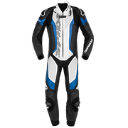 Spidi Laser Pro mono pieza Mono de cuero – Mono de carreras perforado | Hombre | Negro/Azul | Y154022 