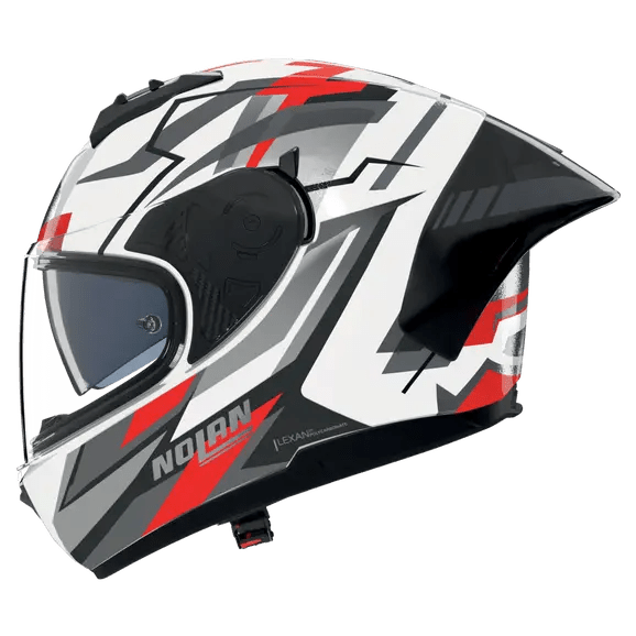 Nolan N60-6 Sport Casco Corsa Blanco / Negro / Rojo / Acabado Metálico 356 