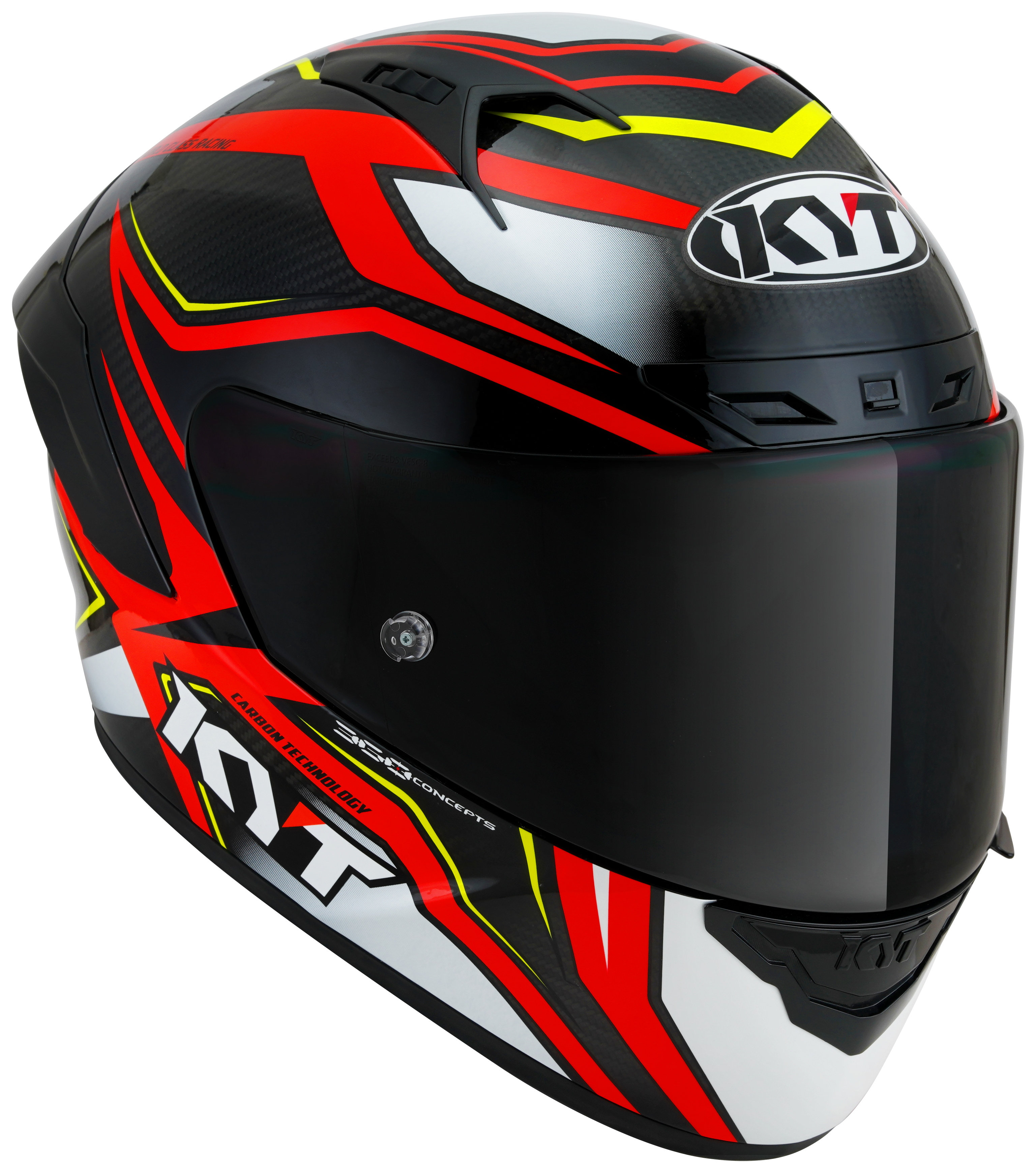 KYT NZ-Race Casco de Carbono Stride Brillante Rojo/Blanco Y6NZ0026 