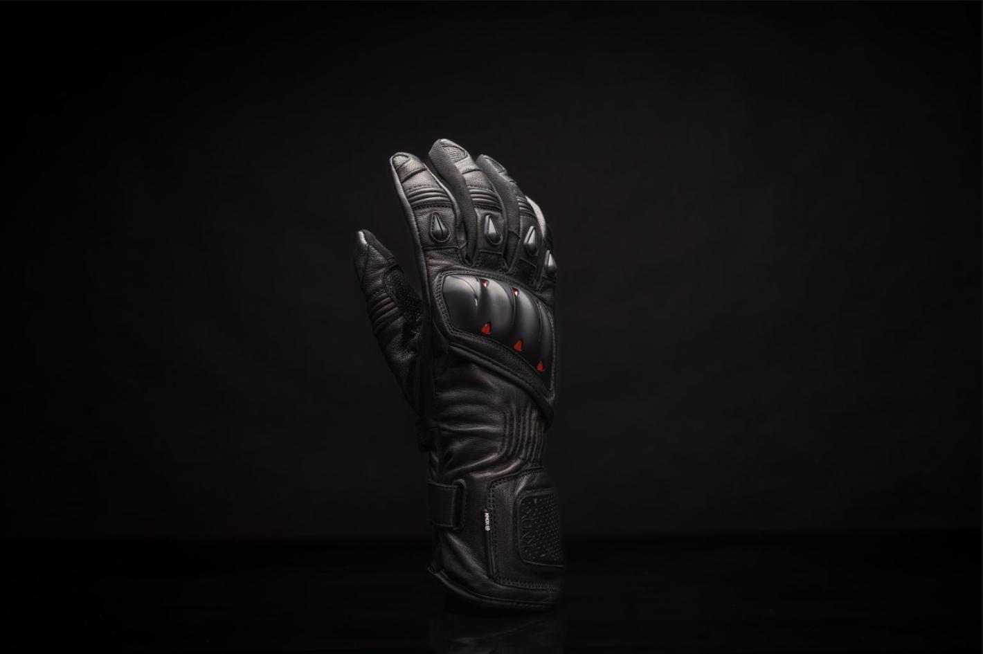 Knox Oulton MK2 guantes de cuero de deporte | Hombre | Negro/Rojo | 1011352110030 