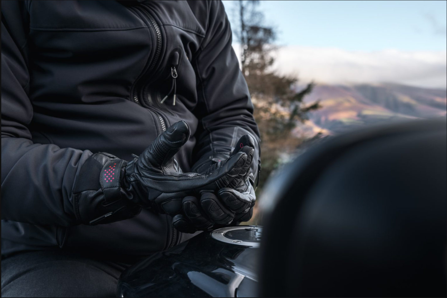 Knox Oulton MK2 guantes de cuero de deporte | Hombre | Negro/Rojo | 1011352110030 