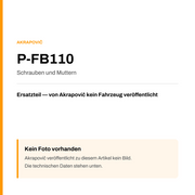 Akrapovic Schrauben und Muttern P-FB110 — Platzhalter, kein Herstellerfoto verfügbar