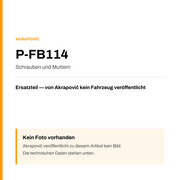 Akrapovic Schrauben und Muttern P-FB114 — Platzhalter, kein Herstellerfoto verfügbar