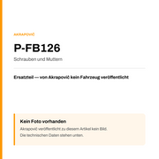 Akrapovic Schrauben und Muttern P-FB126 — Platzhalter, kein Herstellerfoto verfügbar