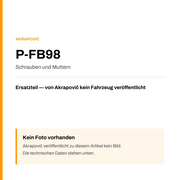 Akrapovic Schrauben und Muttern P-FB98 — Platzhalter, kein Herstellerfoto verfügbar