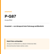 Akrapovic Auspuffteil P-G87 — Platzhalter, kein Herstellerfoto verfügbar