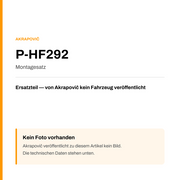 Akrapovic Montagesatz P-HF292 — Platzhalter, kein Herstellerfoto verfügbar