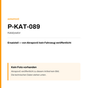 Akrapovic Katalysator P-KAT-089 — Platzhalter, kein Herstellerfoto verfügbar
