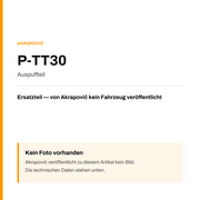Akrapovic Auspuffteil P-TT30 — Platzhalter, kein Herstellerfoto verfügbar