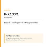 Akrapovic Montagesatz P-X133/1 — Platzhalter, kein Herstellerfoto verfügbar