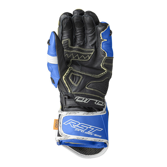 Guantes de cuero de motocicleta RST Pro Series GP D3O | Hombre | Azul/Blanco | 103715 