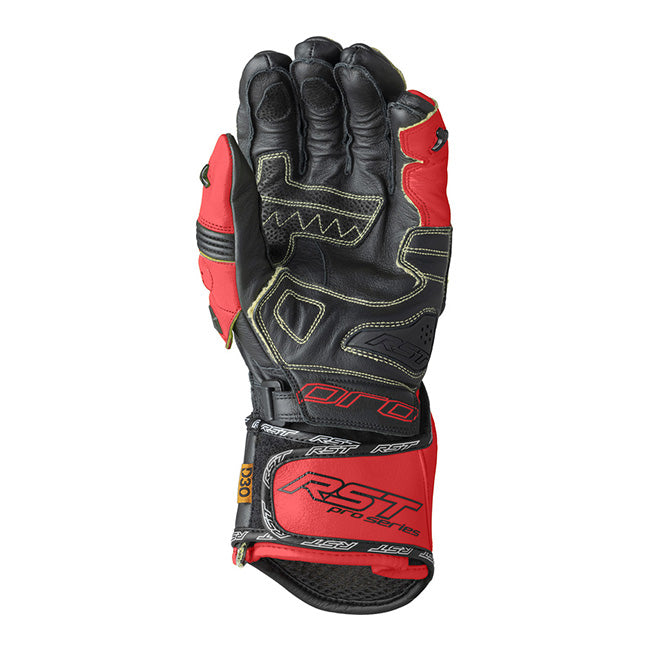 Guantes de cuero de motocicleta RST Pro Series GP D3O | Hombre | Rojo/Negro | 103715 