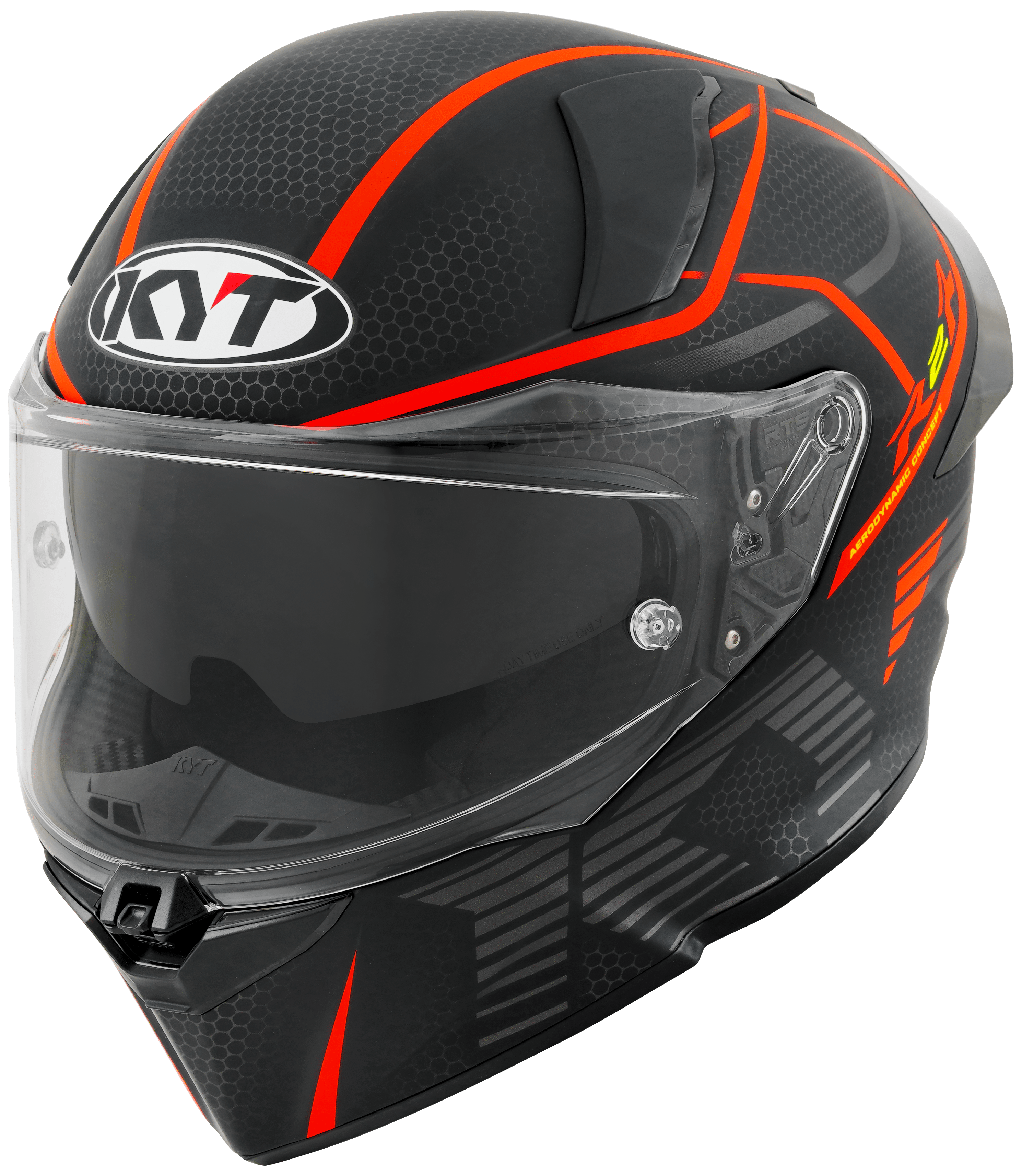 Casco KYT R2R Concept Mate Negro / Rojo Y6R20008 
