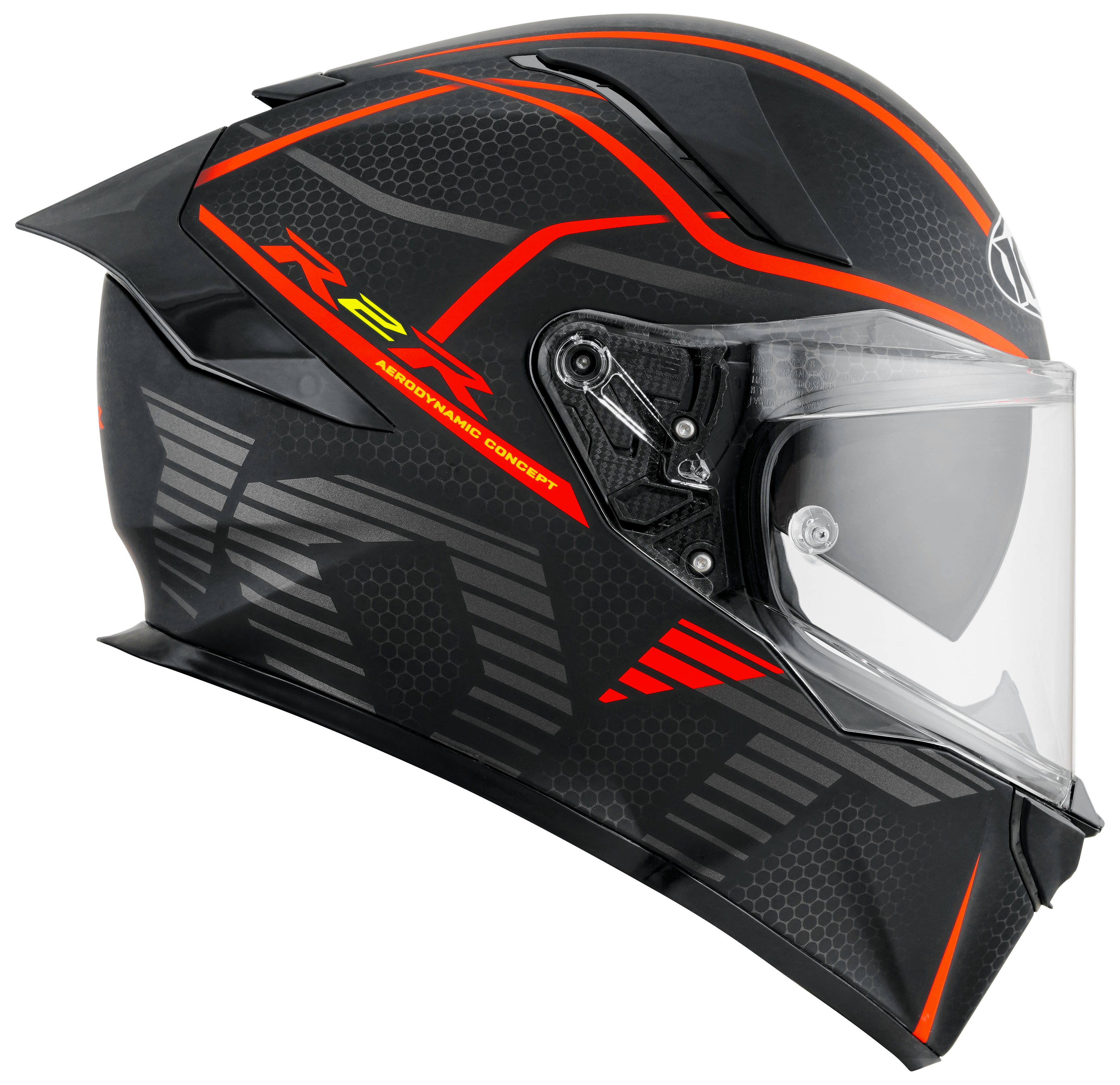 Casco KYT R2R Concept Mate Negro / Rojo Y6R20008 