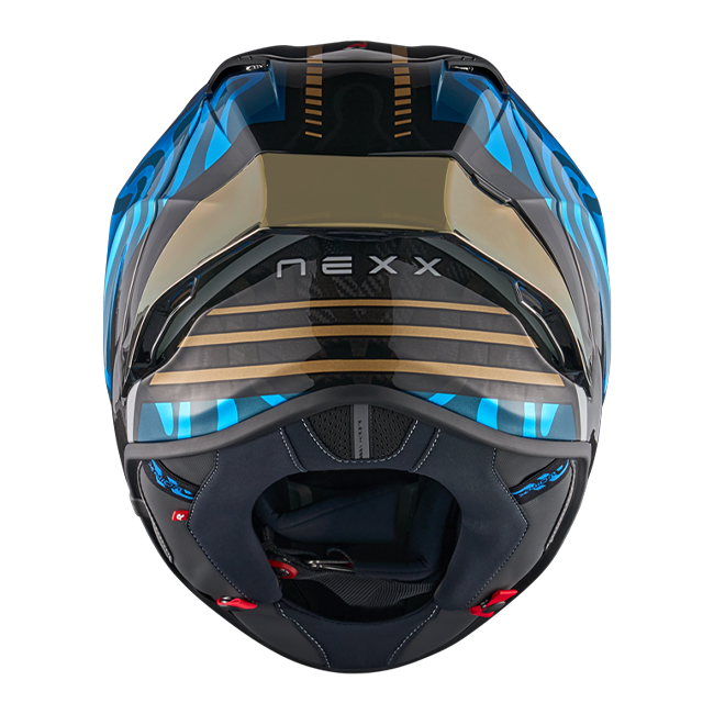 Nexx X.R3R Casco Swirl Carbon Cielo Azul Oro 01XR323489780 