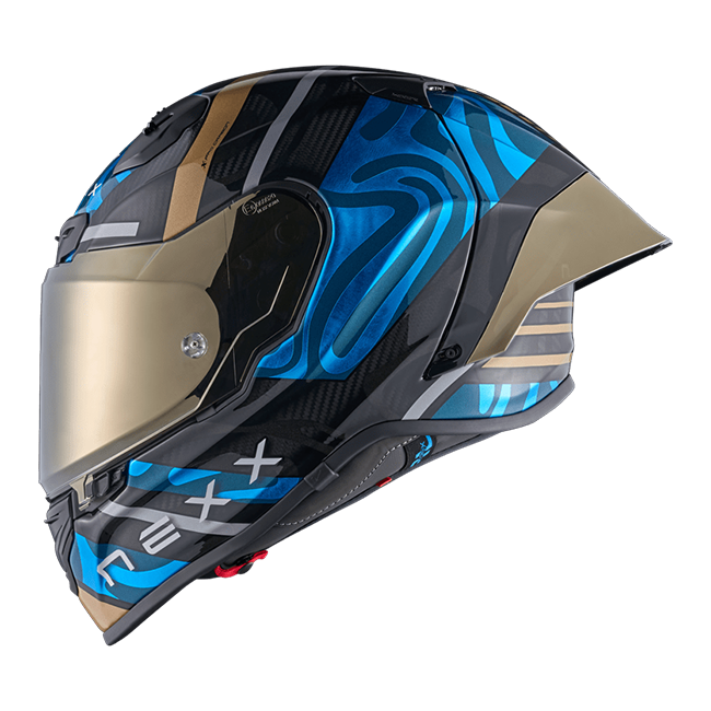 Nexx X.R3R Casco Swirl Carbon Cielo Azul Oro 01XR323489780 