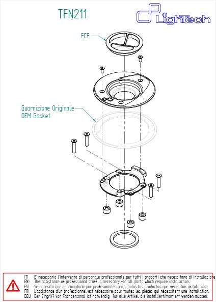 Tapa de tanque de tornillo LighTech BMW S1000RR (09-20) TFN211 