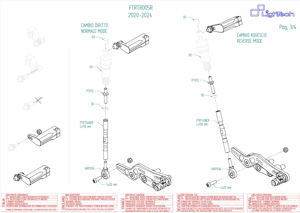 Sistema de frenos R LighTech Triumph Daytona 675/765 (13-21) FTRTR005R 